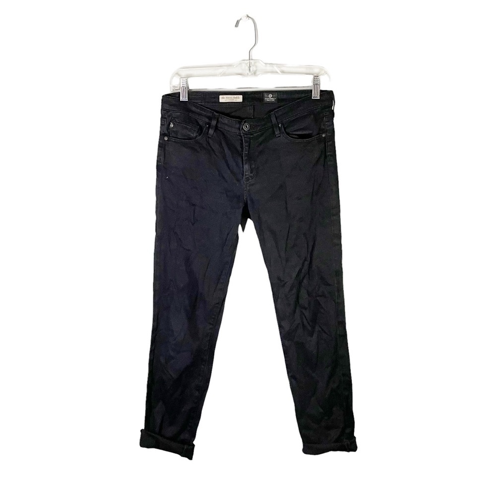 AG Adriano Goldschmied The Stevie Ankle Slim Straight Leg Black Skinny Jeans 28 - Picture 1 of 8